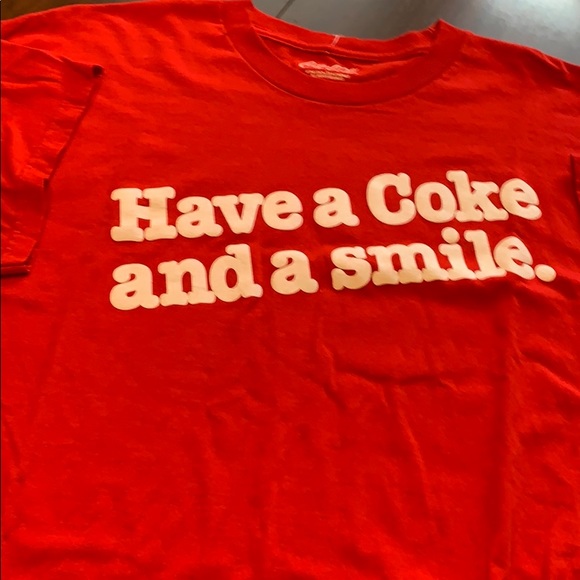 Coca Cola Other - Coke smile tee shirt size xl red